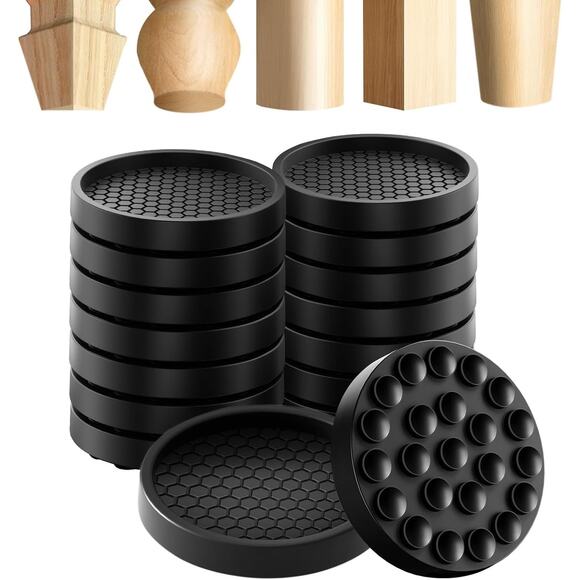 Furniture Coasters, 16 Pcs Round Furniture Coasters for Hardwood Floors, 3” - Picture 1 of 8